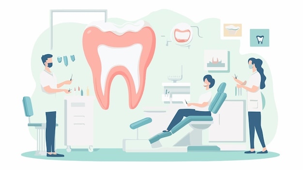 Dentistry Concept with Tooth Treatments Displayed