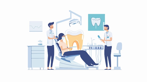 Dentistry Concept with Tooth Treatments Displayed