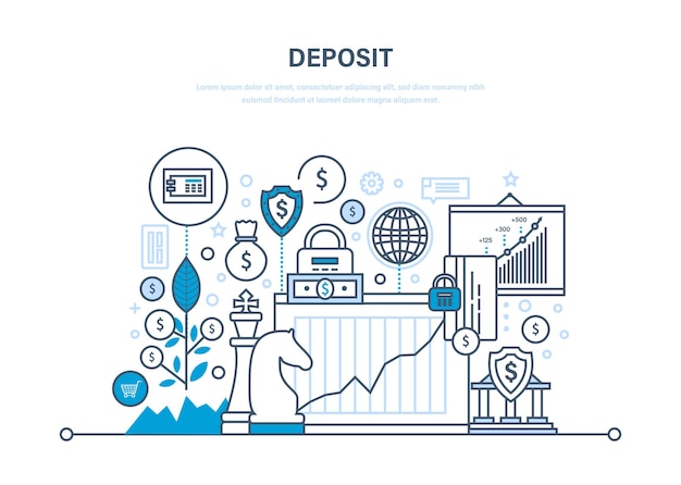 Deposit investment financial growth Financial strategy economic management security transction