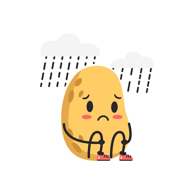 Depression Potato Illustration