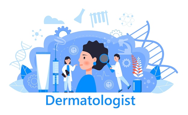 Dermatologist concept vector for medical websites and landing pages blog