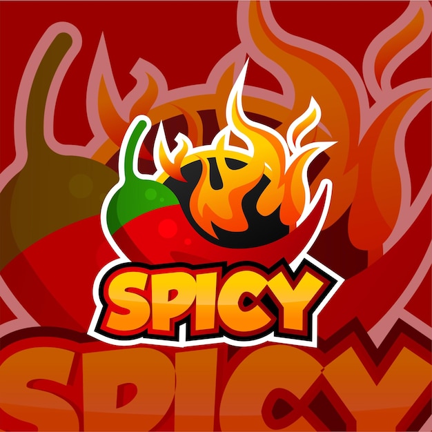 Vector desain logo spicy hot