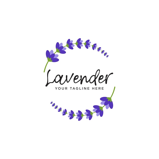 Vector desain logo template ikon lavender abstrak ilustrasi vektor