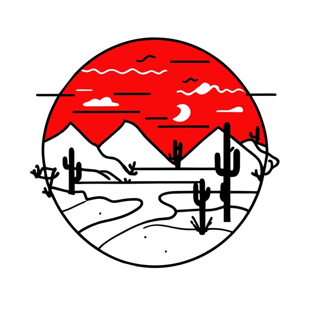 Vector desert cactus hand drawn flat stylish mascot cartoon character drawing sticker icon concept isolated