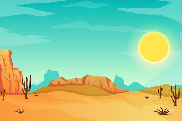 Desert landscape - background for video conferencing