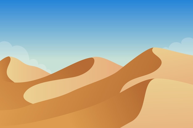 Desert landscape illustration