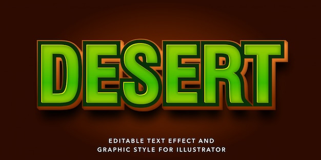 desert letter style editable text effect