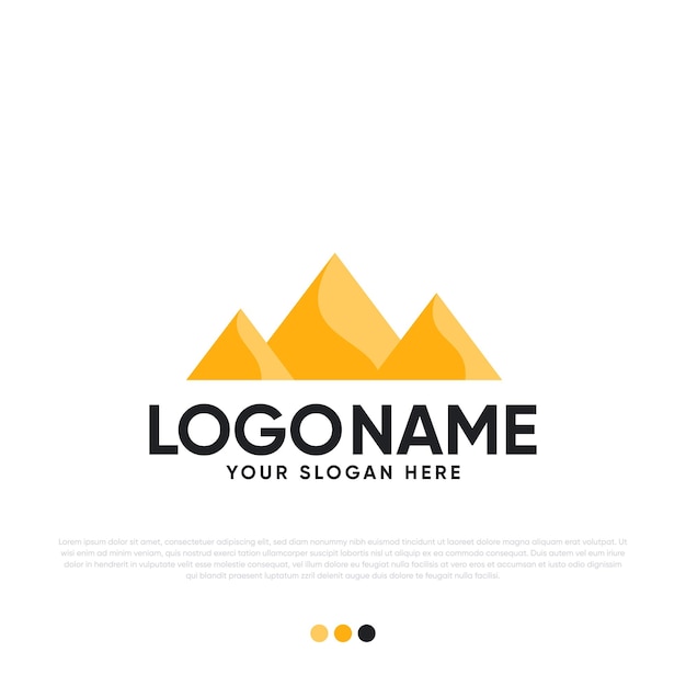 Desert Logo Design Premium Vector