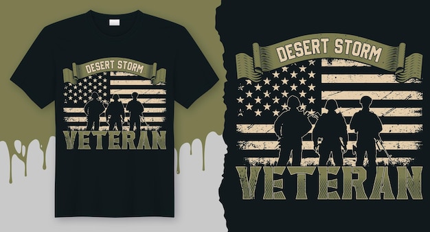 Desert Storm Veteran. Best Vector Design for Veteran T-Shirt