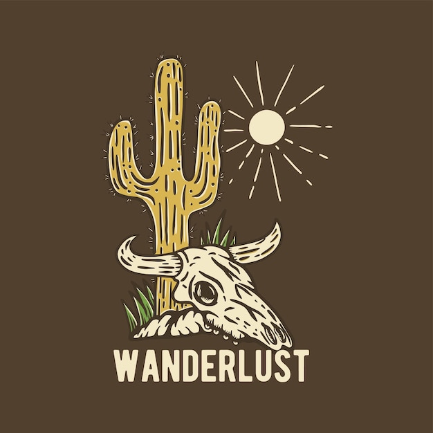 desert vibes life tshirt illustration