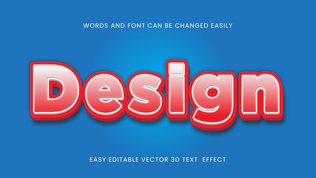 Design 3d text style font