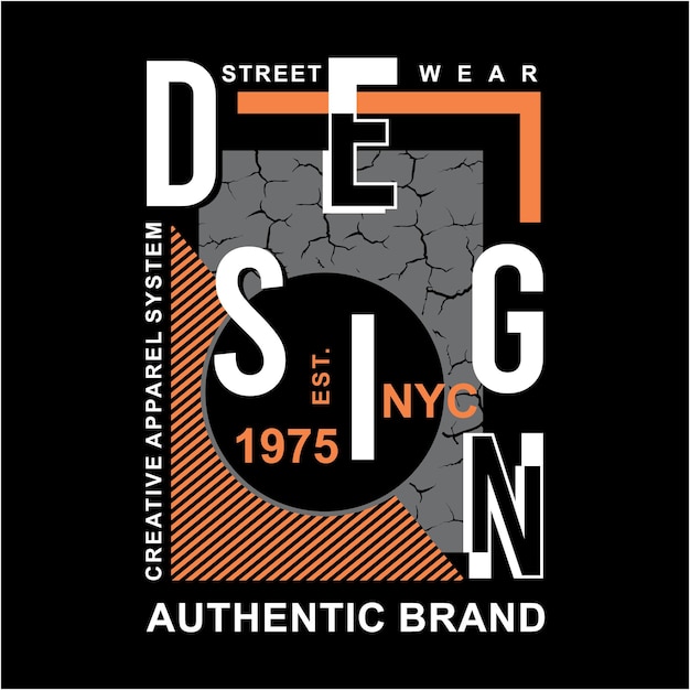 Vector design authentic brand typography design for print ready t shirts premium vector