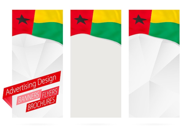 Design of banners flyers brochures with flag of GuineaBissau