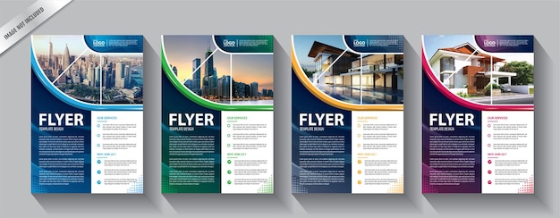 design brochure flyer business template with modern idea