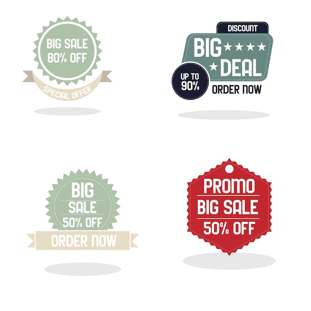 Vector design bundle set of aesthetic promotional tags for your product promotion