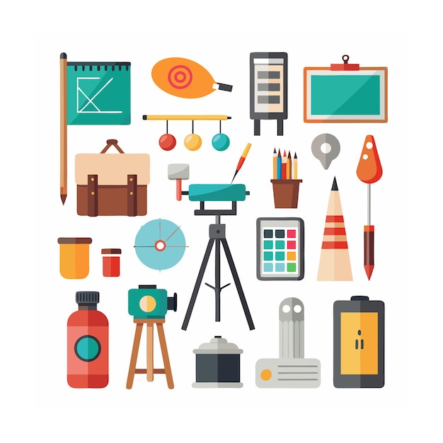 Vector design and drawing icon set