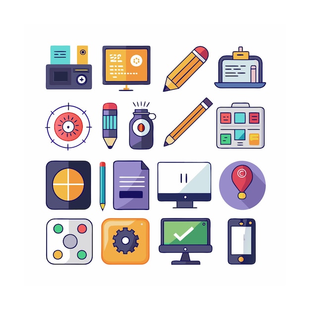 Design and drawing icon set