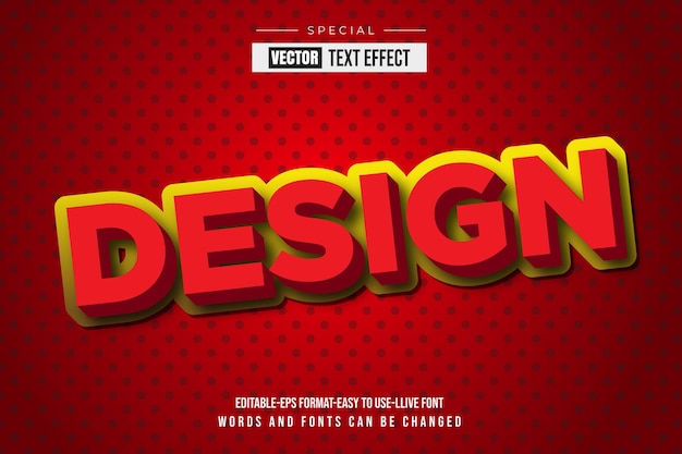 Design editable 3d text effect