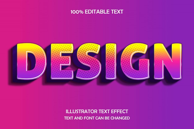 Design, editable text effect modern shadow style