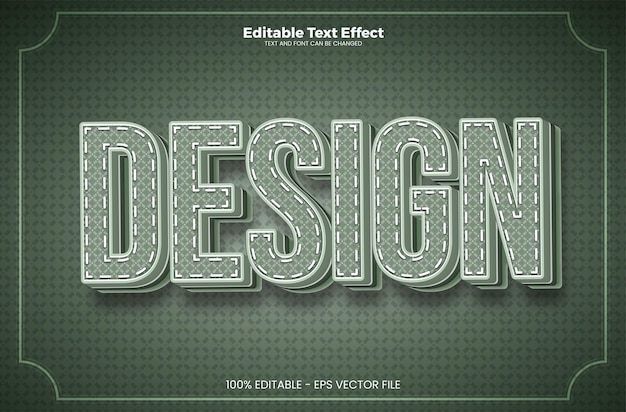 Design editable text effect in modern trend style