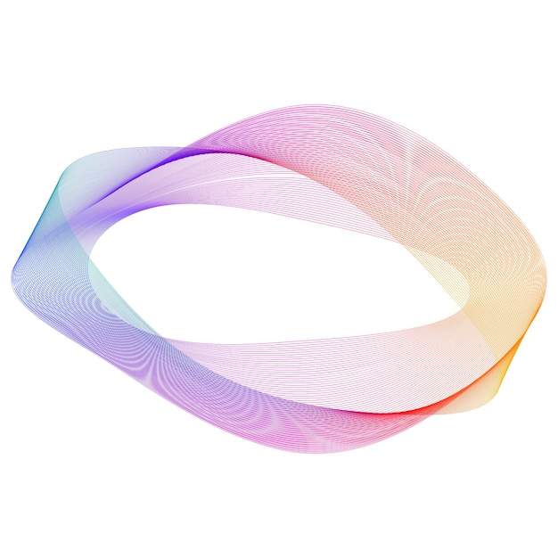 Design element circle Isolated bold vector colors golden ring from Abstract glow wavy