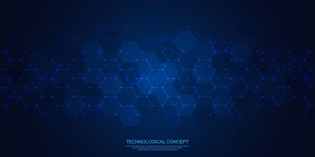 The design element of hexagonal shape Concepts and ideas for technology science and medicine