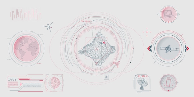 Design elements for infographic of big data