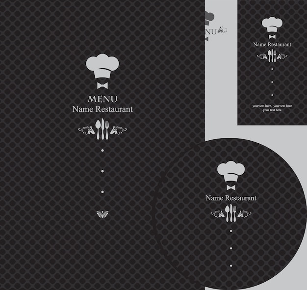 Vector design elements for restaurant