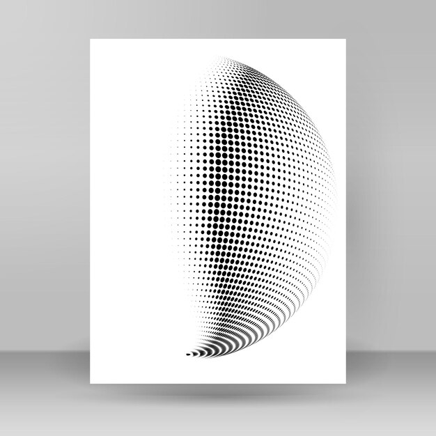 Design elements symbol Editable icon Halftone circles halftone dot pattern on white background