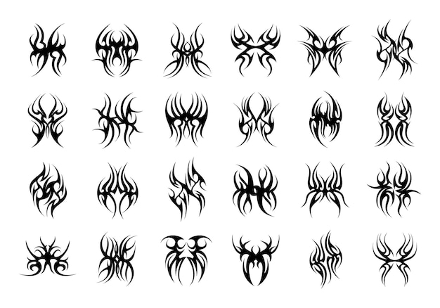 Design elements for tribal style tattoos