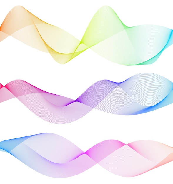 Design elements Wave of many color lines Abstract vertical wavy stripes on white background isolated Creative line art