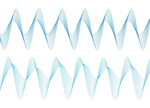 Vector design elements wave of many lines abstract vertical wavy stripes on white background isolated creative line art vector illustration eps 10 colourful waves with lines created using blend tool