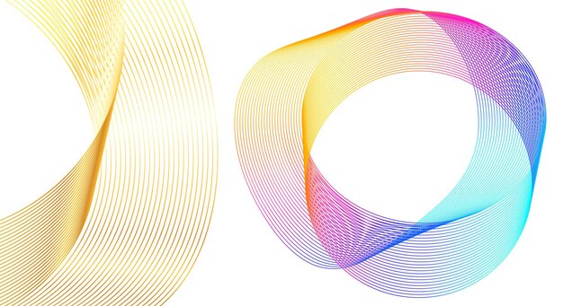 Design elements Wave of many purple lines circle ring Abstract vertical wavy stripes on white background isolated Vector illustration EPS 10 Colourful waves with lines created using Blend Tool