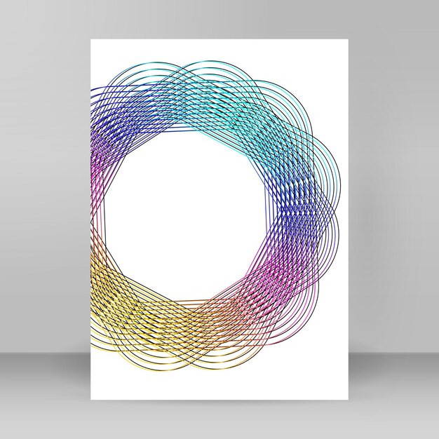 Design elements Wave of many purple lines circle ring Abstract vertical wavy stripes on white background isolated Vector illustration EPS 10 Colourful waves with lines created using Blend Tool