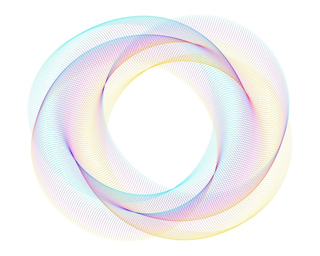 Design elements Wave of many purple lines circle ring Abstract vertical wavy stripes on white background isolated Vector illustration EPS 10 Colourful waves with lines created using Blend Tool