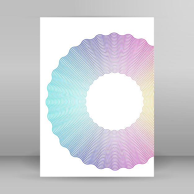 Design elements Wave of many purple lines circle ring Abstract vertical wavy stripes on white background isolated Vector illustration EPS 10 Colourful waves with lines created using Blend Tool