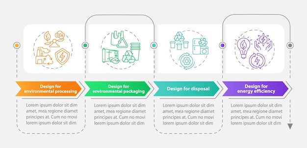 Design for environment rectangle infographic template