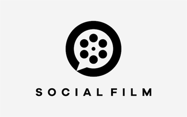 Design film and chat logo modern simple