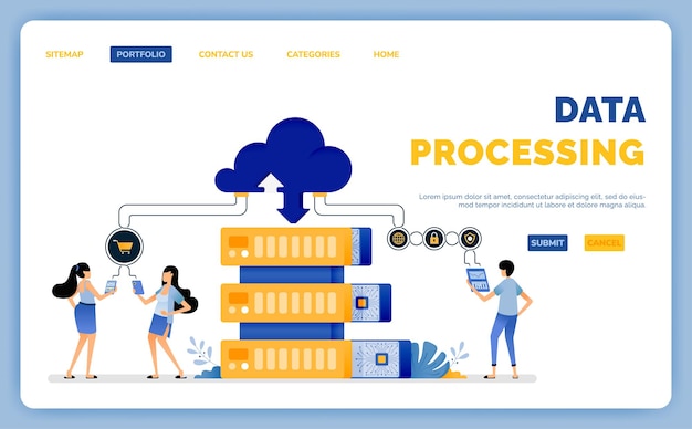 Design of gradual processing data in database