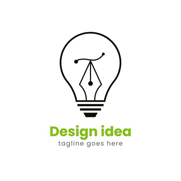 Vector design idea logo vector template