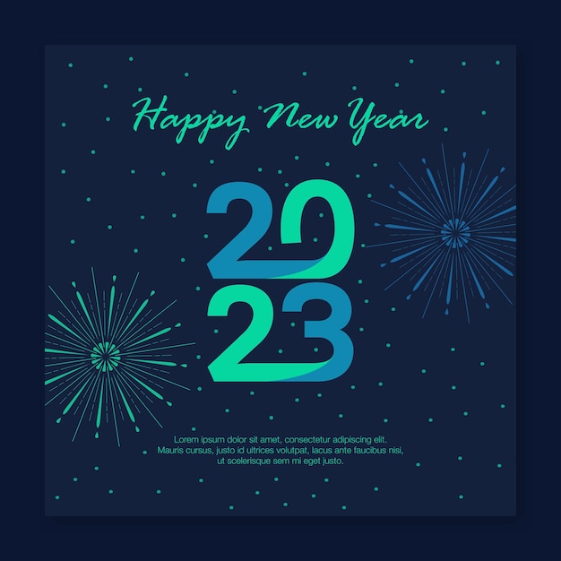 DESIGN FOR IG FEED AND GREETING CARD HAPPY NEW YEAR 2023