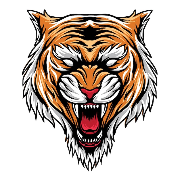 design illustratio tigers head vector