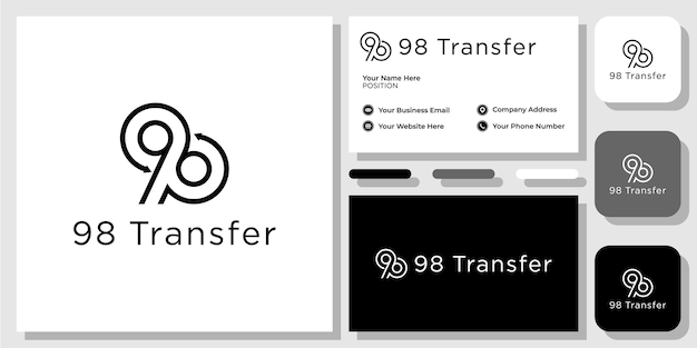 design number 98 transfer modern catchy with business card template