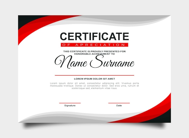 Design premium certificate template certificate design