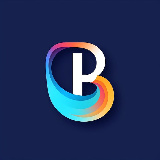 The design of a pure letter B logo vector concise