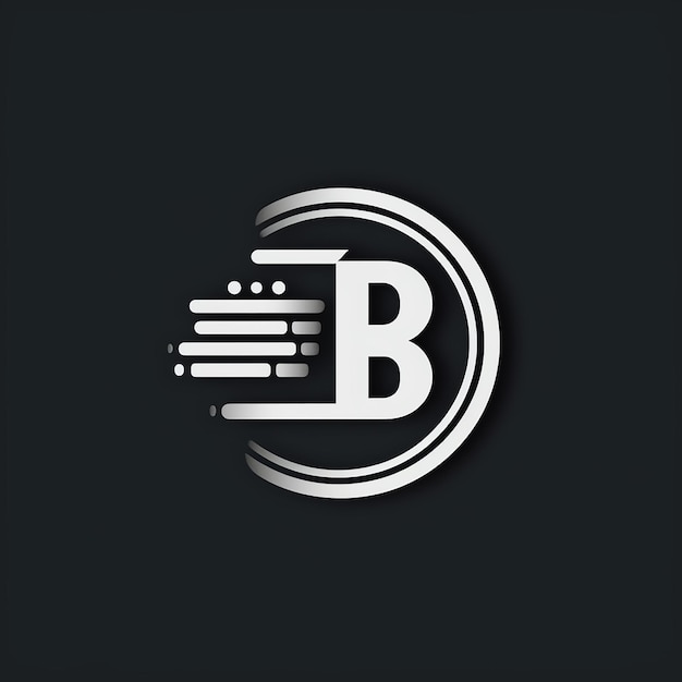 The design of a pure letter B logo vector concise