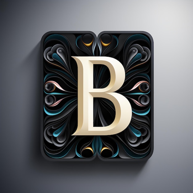 The design of a pure letter B logo vector concise