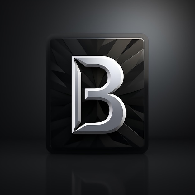 The design of a pure letter B logo vector concise