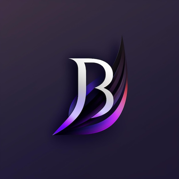 The design of a pure letter B logo vector concise