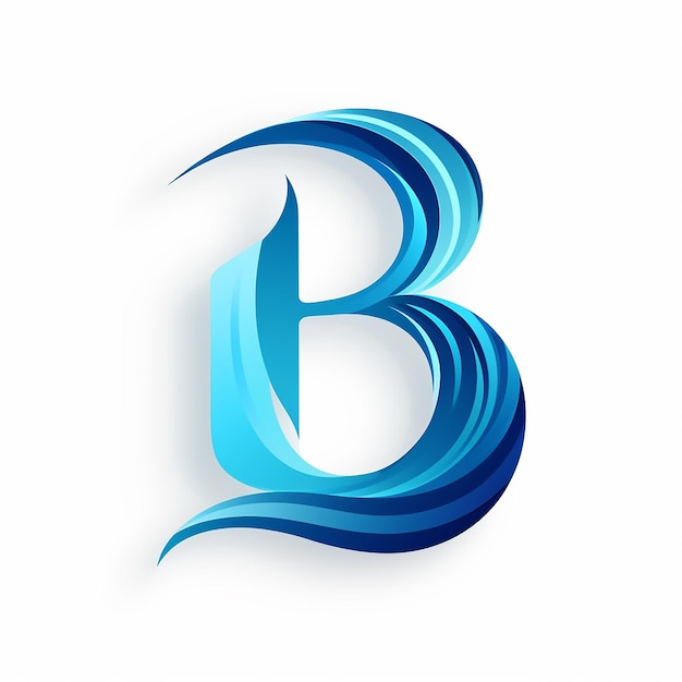 The design of a pure letter B logo vector concise